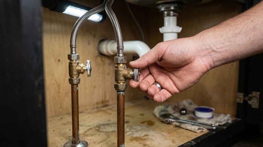 How to turn off water supply under sink