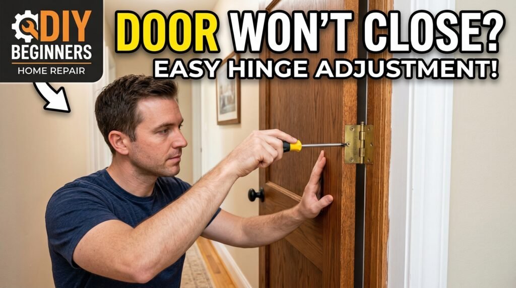 door not closing properly due to misalignment