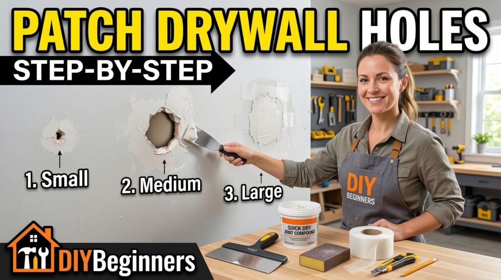 how to patch holes in drywall step by step